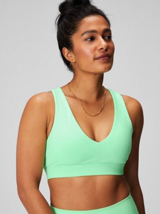Fabletics Other - Fabletics On The Go Sports Bra XL NWT Neon Green Medium Impact Racerback